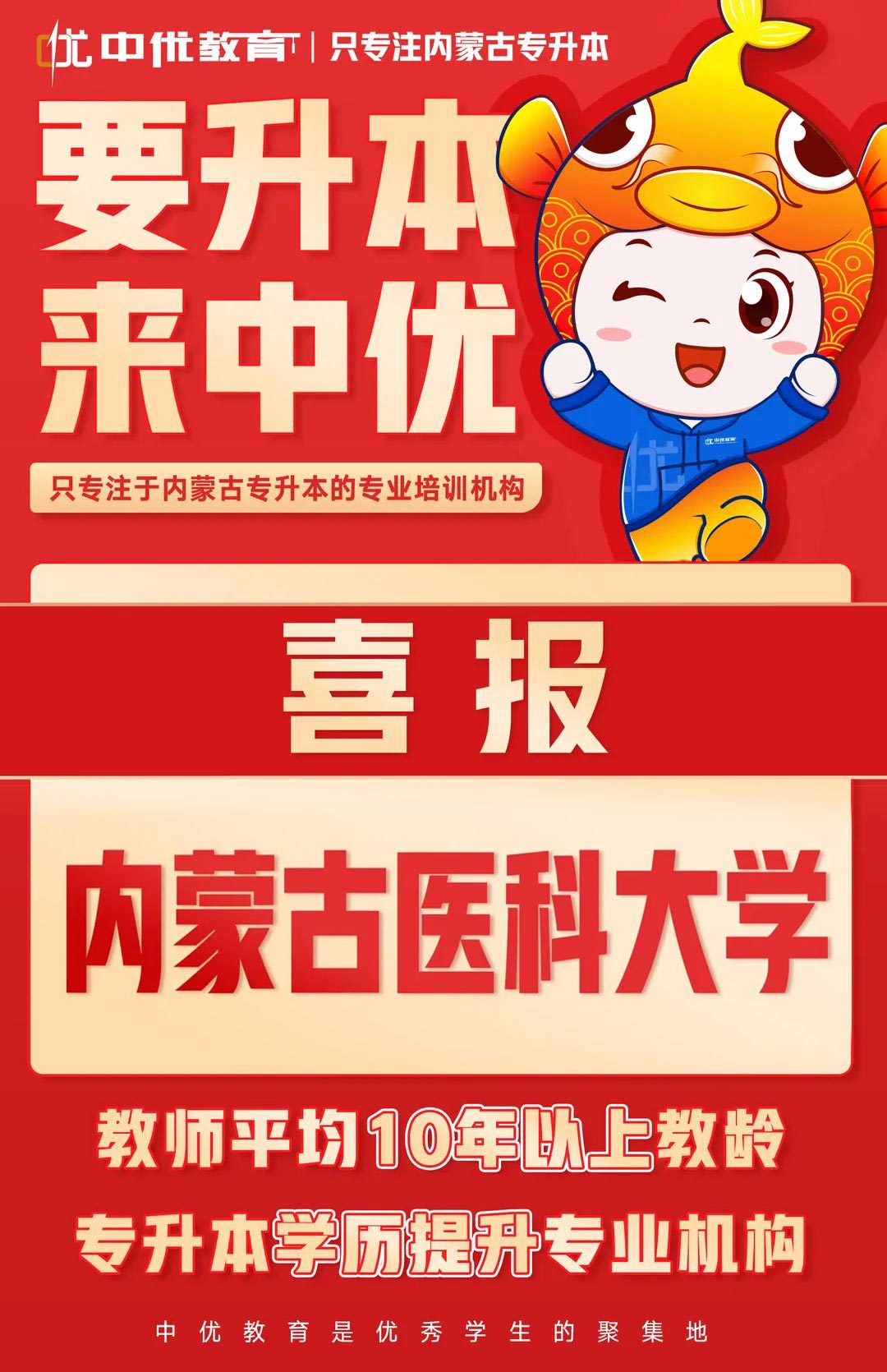 2023年中优学子【内蒙古医科大学】录取喜报！